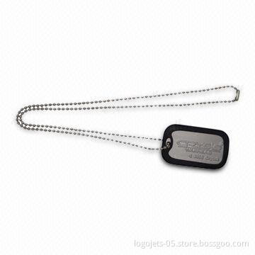Dog Tags, Made of Iron/Aluminum/Brass, with Soft Enamel Color Filling and Printing